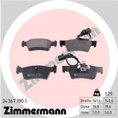 Brake Pad Set, disc brake (24367.190.1)