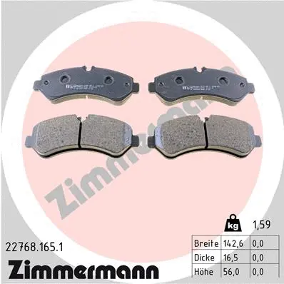Brake Pad Set, disc brake (22768.165.1)