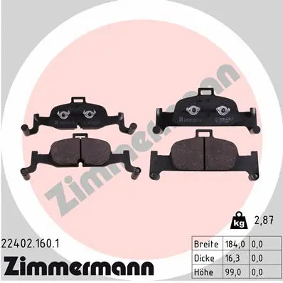 Brake Pad Set, disc brake (22402.160.1)