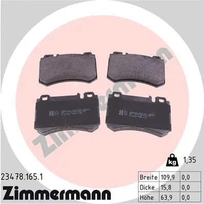 Brake Pad Set, disc brake (23478.165.1)