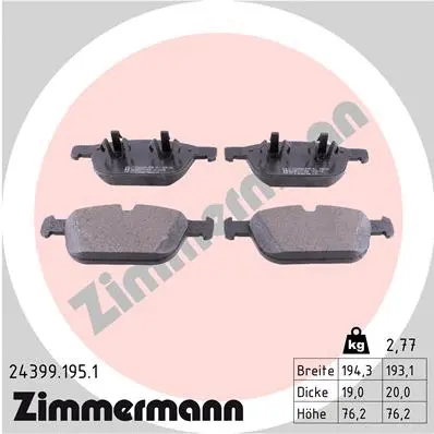 Brake Pad Set, disc brake (24399.195.1)