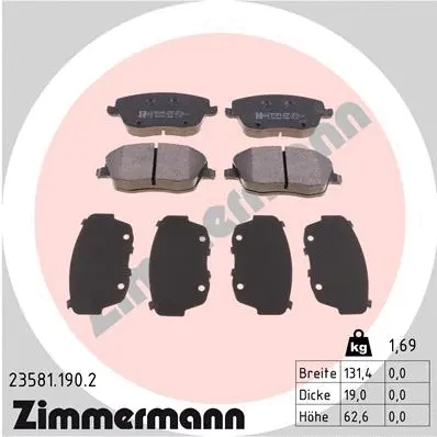 Brake Pad Set, disc brake (23581.190.2)