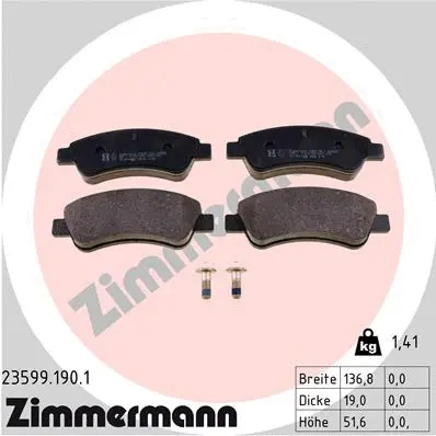 Brake Pad Set, disc brake (23599.190.1)