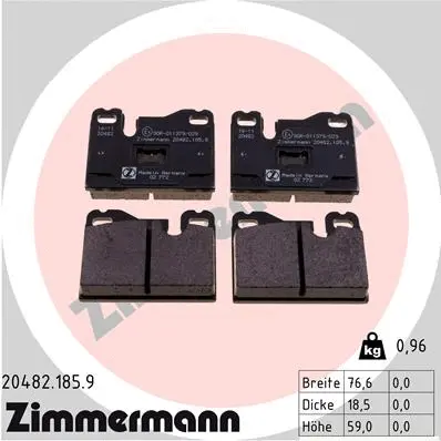 Brake Pad Set, disc brake (20482.185.9)