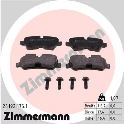 Brake Pad Set, disc brake (24192.175.1)