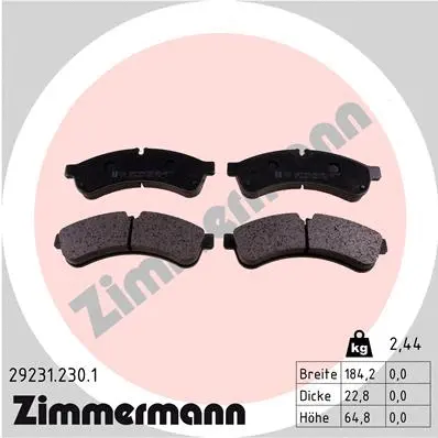 Brake Pad Set, disc brake (29231.230.1)