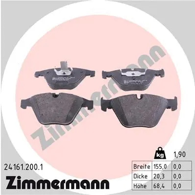 Brake Pad Set, disc brake (24161.200.1)