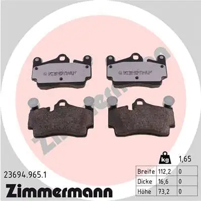 Brake Pad Set, disc brake (23694.965.1)