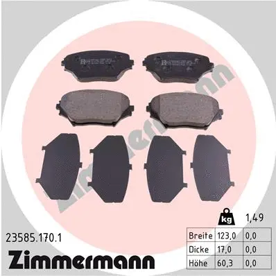 Brake Pad Set, disc brake (23585.170.1)