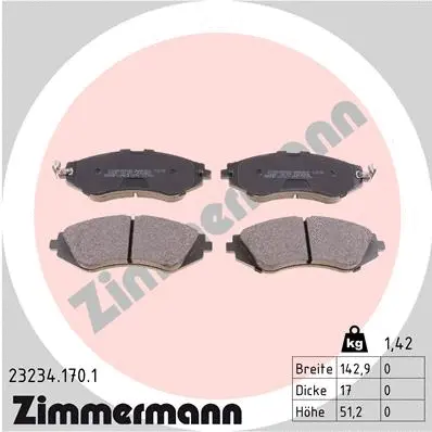 Brake Pad Set, disc brake (23234.170.1)