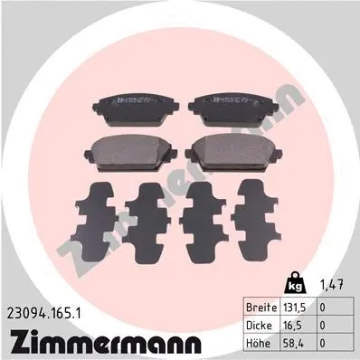 Brake Pad Set, disc brake (23094.165.1)