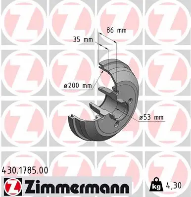 Brake Drum (430.1785.00)