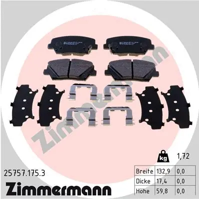 Brake Pad Set, disc brake (25757.175.3)