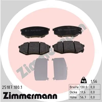 Brake Pad Set, disc brake (25187.180.1)