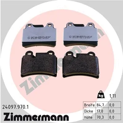 Brake Pad Set, disc brake (24097.970.1)
