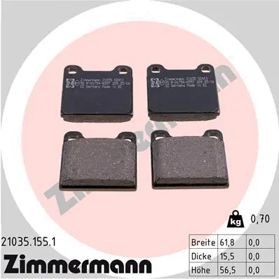 Brake Pad Set, disc brake (21035.155.1)