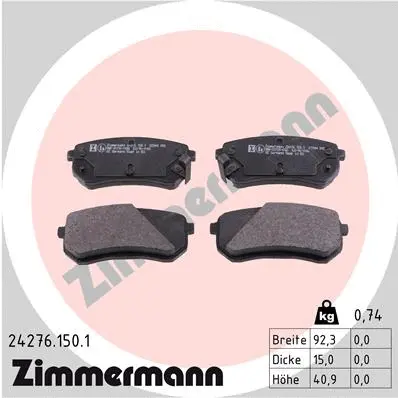 Brake Pad Set, disc brake (24276.150.1)