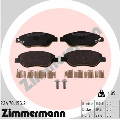 Brake Pad Set, disc brake (22476.195.2)
