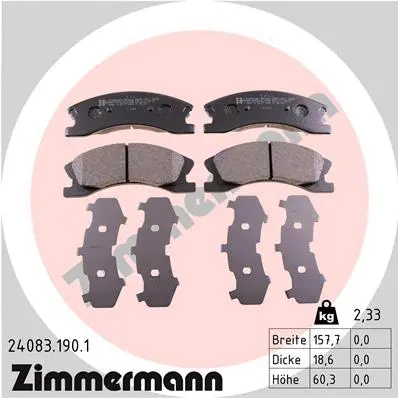 Brake Pad Set, disc brake (24083.190.1)