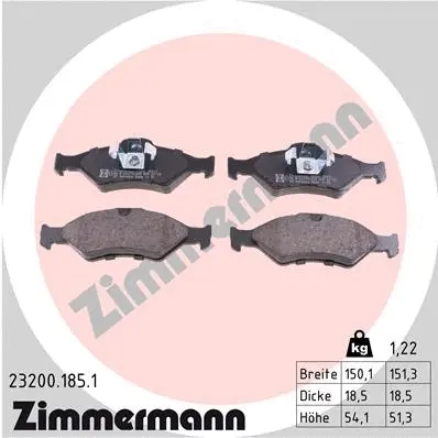 Brake Pad Set, disc brake (23200.185.1)