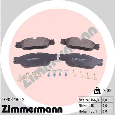 Brake Pad Set, disc brake (23908.180.2)