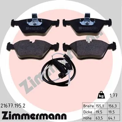 Brake Pad Set, disc brake (21677.195.2)