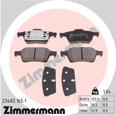 Brake Pad Set, disc brake (23482.165.1)
