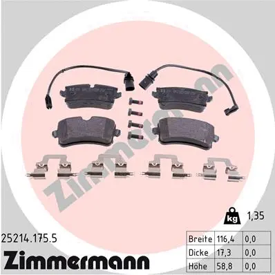 Brake Pad Set, disc brake (25214.175.5)