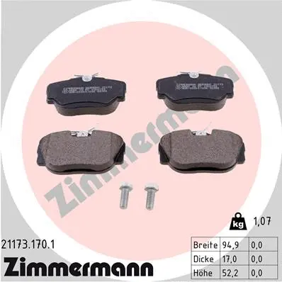 Brake Pad Set, disc brake (21173.170.1)