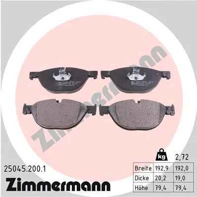 Brake Pad Set, disc brake (25045.200.1)