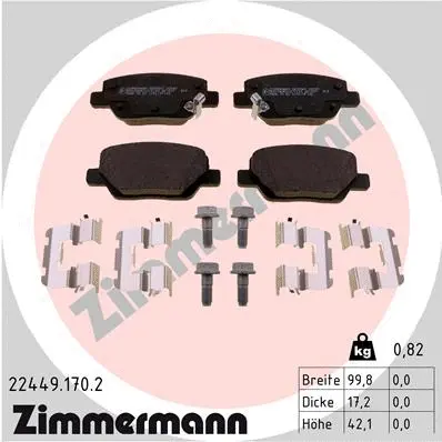 Brake Pad Set, disc brake (22449.170.2)