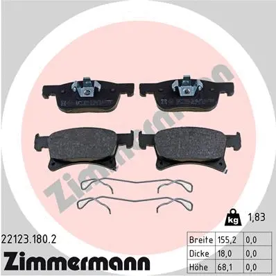 Brake Pad Set, disc brake (22123.180.2)