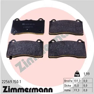 Brake Pad Set, disc brake (22569.150.1)