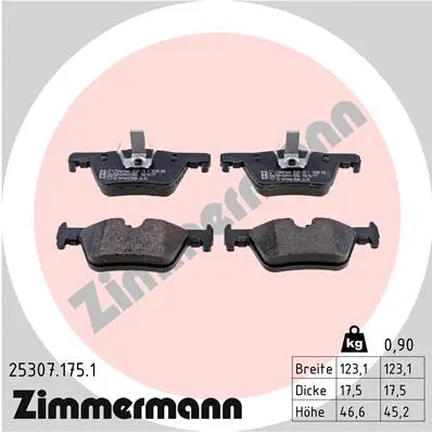 Brake Pad Set, disc brake (25307.175.1)