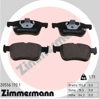 Brake Pad Set, disc brake (20556.170.1)