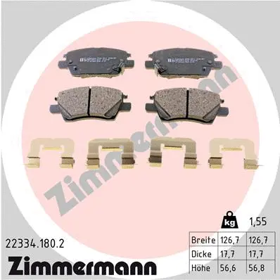 Brake Pad Set, disc brake (22334.180.2)