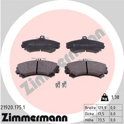 Brake Pad Set, disc brake (21920.175.1)