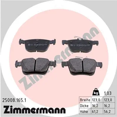 Brake Pad Set, disc brake (25008.165.1)