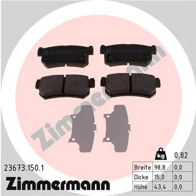 Brake Pad Set, disc brake (23673.150.1)