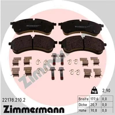 Brake Pad Set, disc brake (22178.210.2)