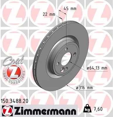 Brake Disc (150.3488.20)