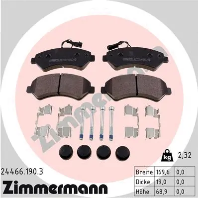 Brake Pad Set, disc brake (24466.190.3)