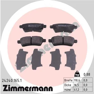 Brake Pad Set, disc brake (24240.165.1)