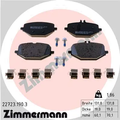 Brake Pad Set, disc brake (22723.190.3)