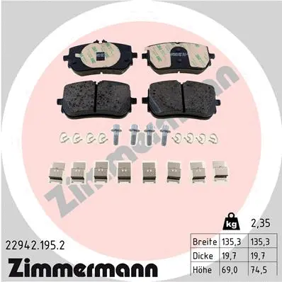 Brake Pad Set, disc brake (22942.195.2)
