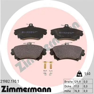 Brake Pad Set, disc brake (21982.170.1)