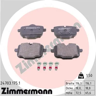 Brake Pad Set, disc brake (24703.175.1)