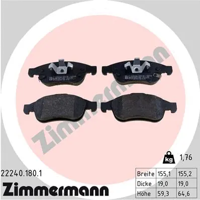 Brake Pad Set, disc brake (22240.180.1)