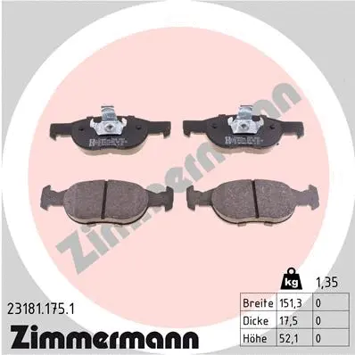 Brake Pad Set, disc brake (23181.175.1)
