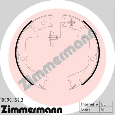 Brake Shoe Set, parking brake (10990.157.3)